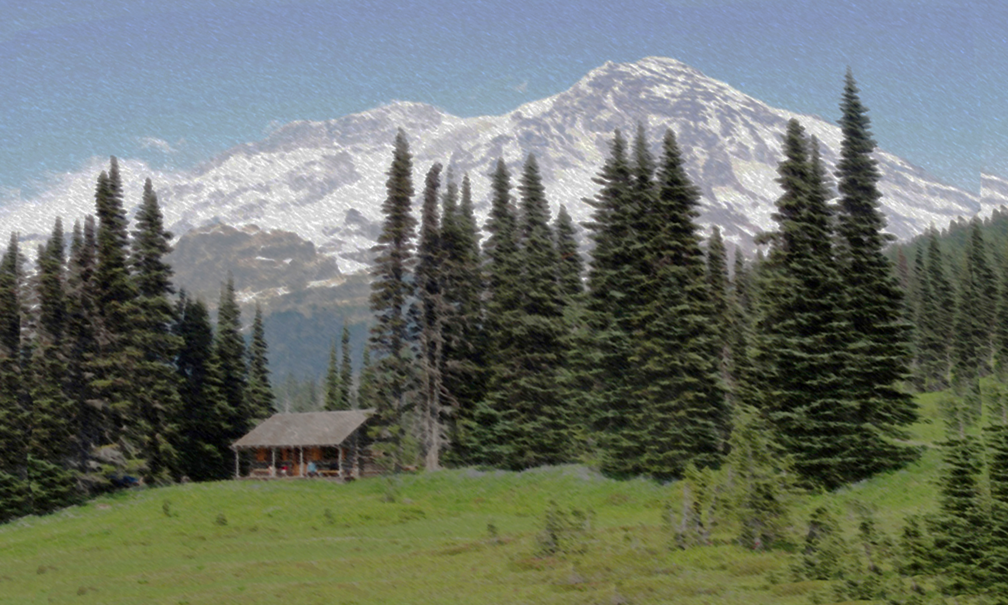 ranger's cabin near Mt Ranier in Washington